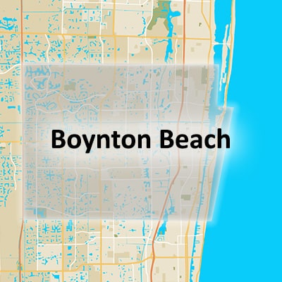 Phone and Computer Boynton Beach Location Service Area Map