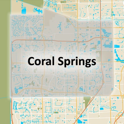 Phone and Computer Coral Springs Location Service Area Map