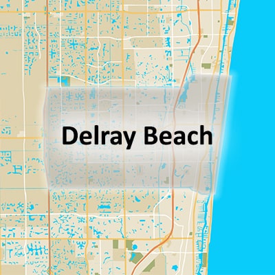 Phone and Computer Delray Beach Location Service Area Map