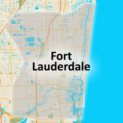 Phone and Computer Fort Lauderdale Location Service Area Map