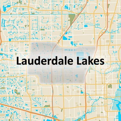 Phone and Computer Lauderdale Lakes Location Service Area Map