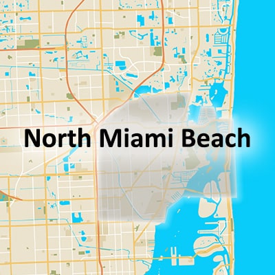 Phone and Computer North Miami Beach Location Service Area Map