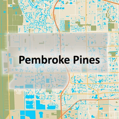 Phone and Computer Pembroke Pines Location Service Area Map
