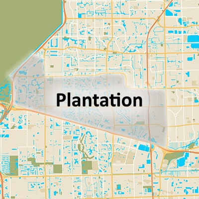 Phone and Computer Plantation Location Service Area Map