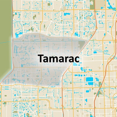 Phone and Computer Tamarac Location Service Area Map
